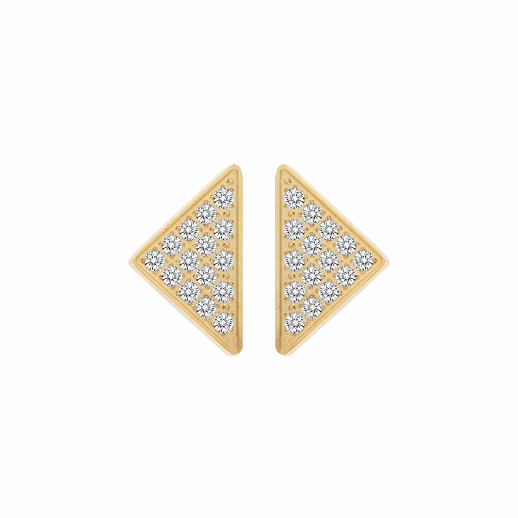 ER113GL B.Tiff Large Gold Pavé Supera Earrings