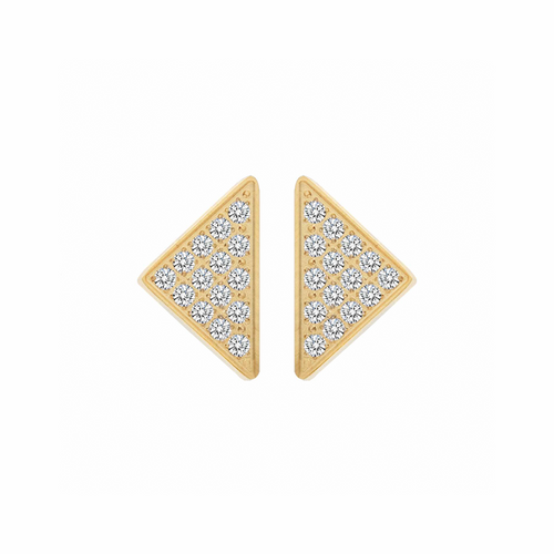 ER113GL B.Tiff Large Gold Pavé Supera Earrings